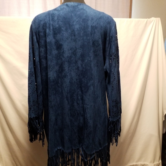 Royal Blue Southwestern style jacket - Picture 2 of 6